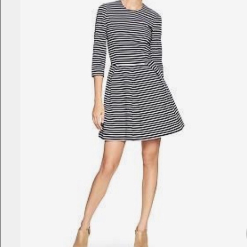 GAP striped fit and flair dress